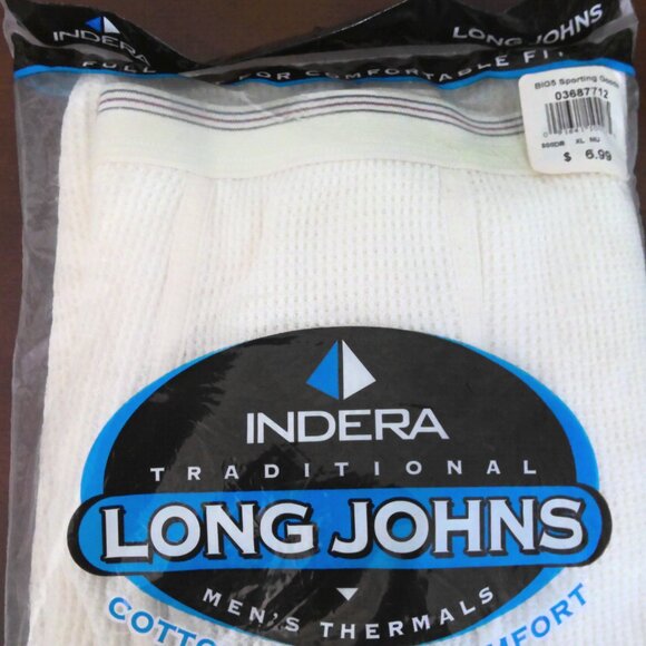 Indera Men's Traditional Long Johns Top & Bottom XL - Picture 4 of 6